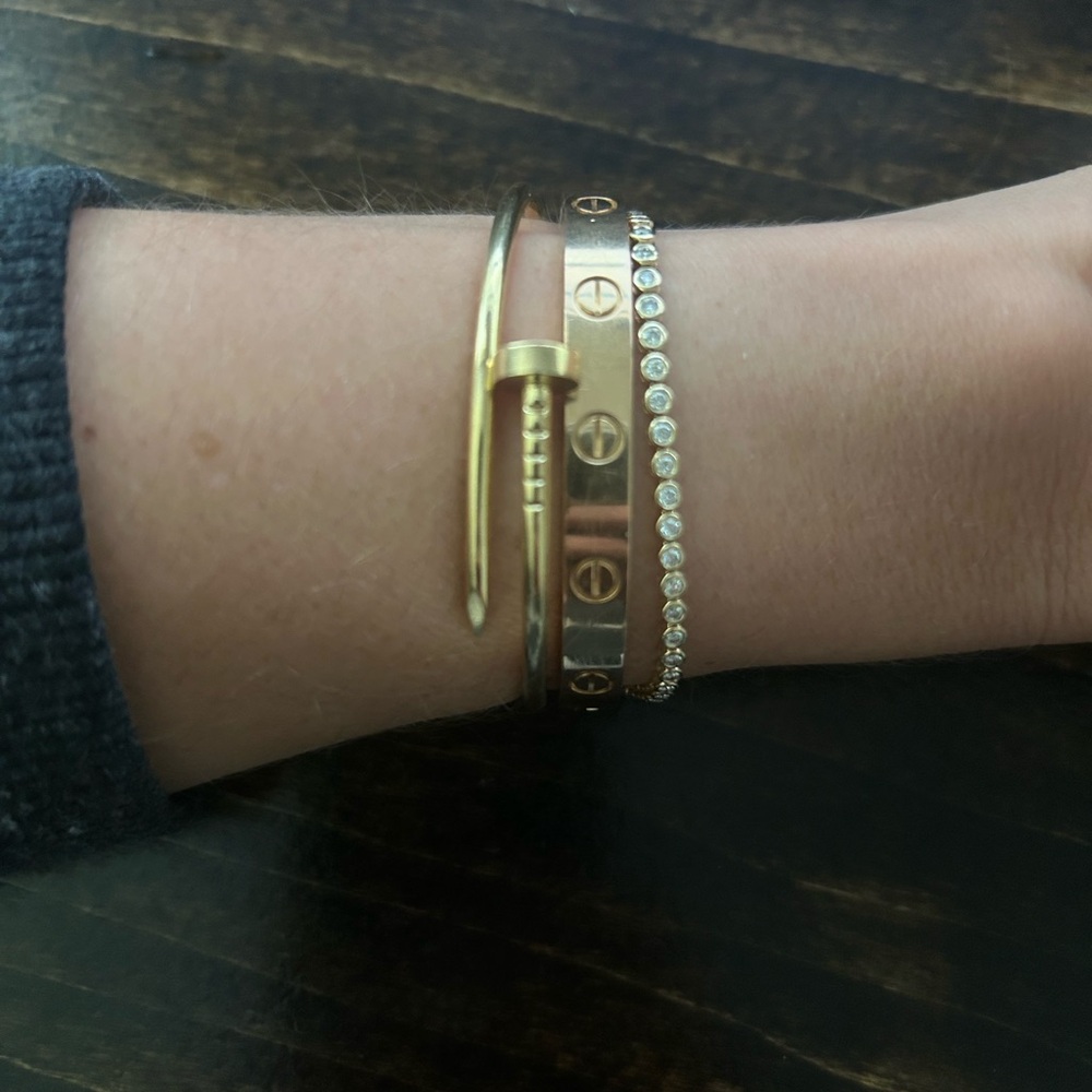 Gold and Silver Bangle Bracelet Set